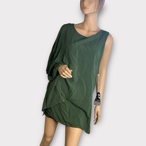Young Fabulous Broke Asymmetric Dress Size‎ S Green Sleeveless Short Flowy Cold
